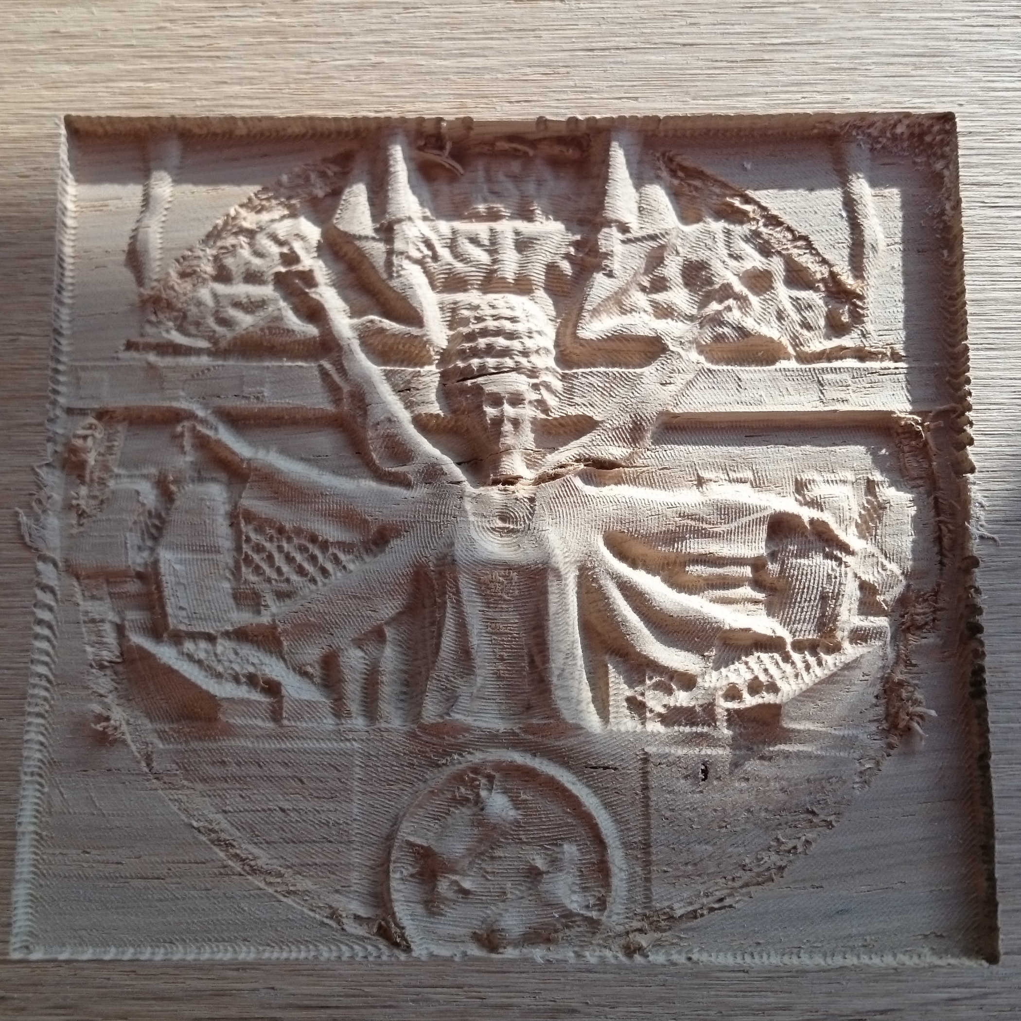 réalisation d'une gravure relief sur bois en 2d et demi